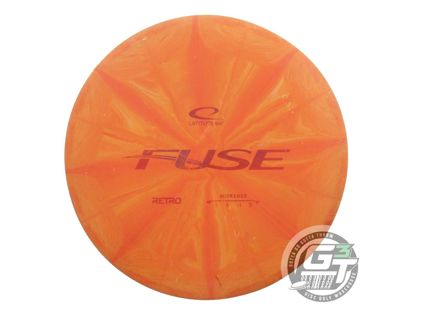 USED Latitude 64 Retro Burst Fuse 174g Orange Black Stamp Midrange Golf Disc
