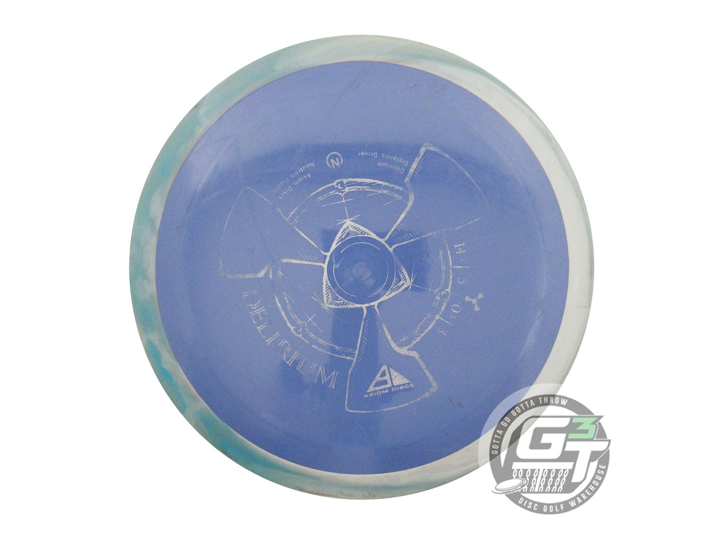 USED Axiom Discs Neutron Delirium 174g Blue Gray Rim Distance Driver Golf Disc