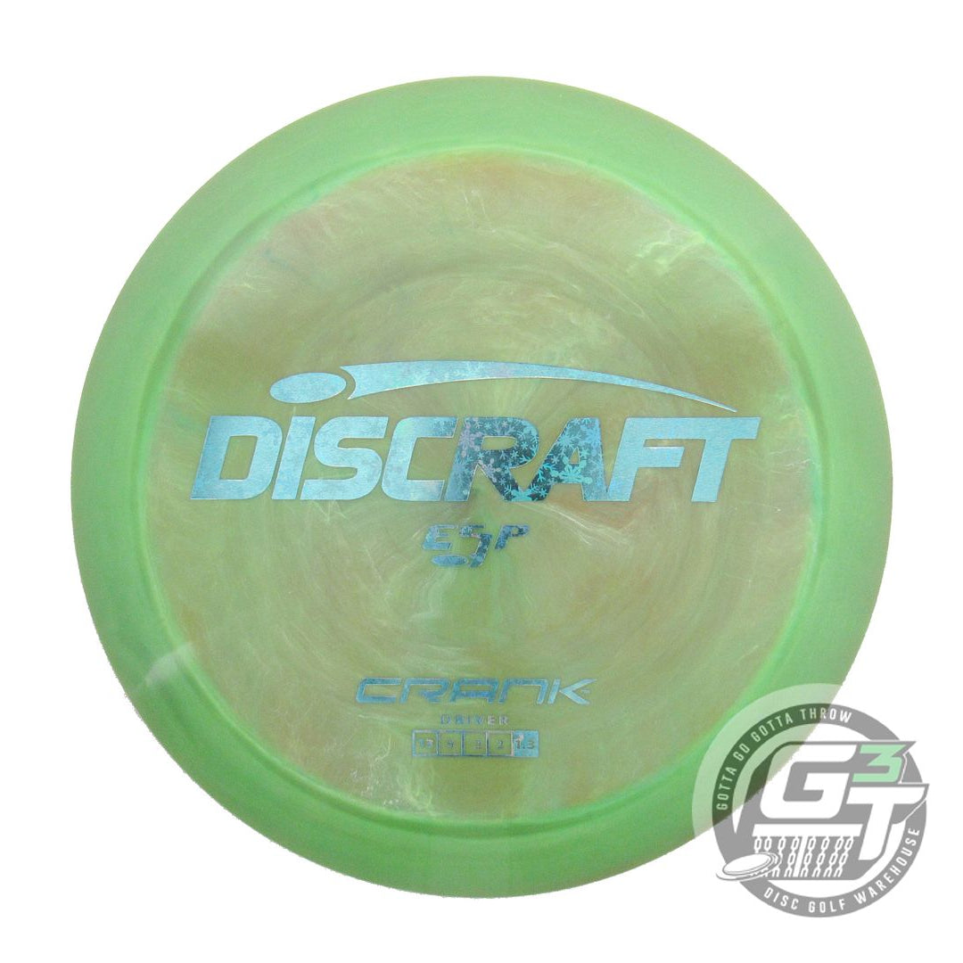 USED Discraft ESP Crank 173g Olive Swirl Snowflake Foil Distance Driver Disc