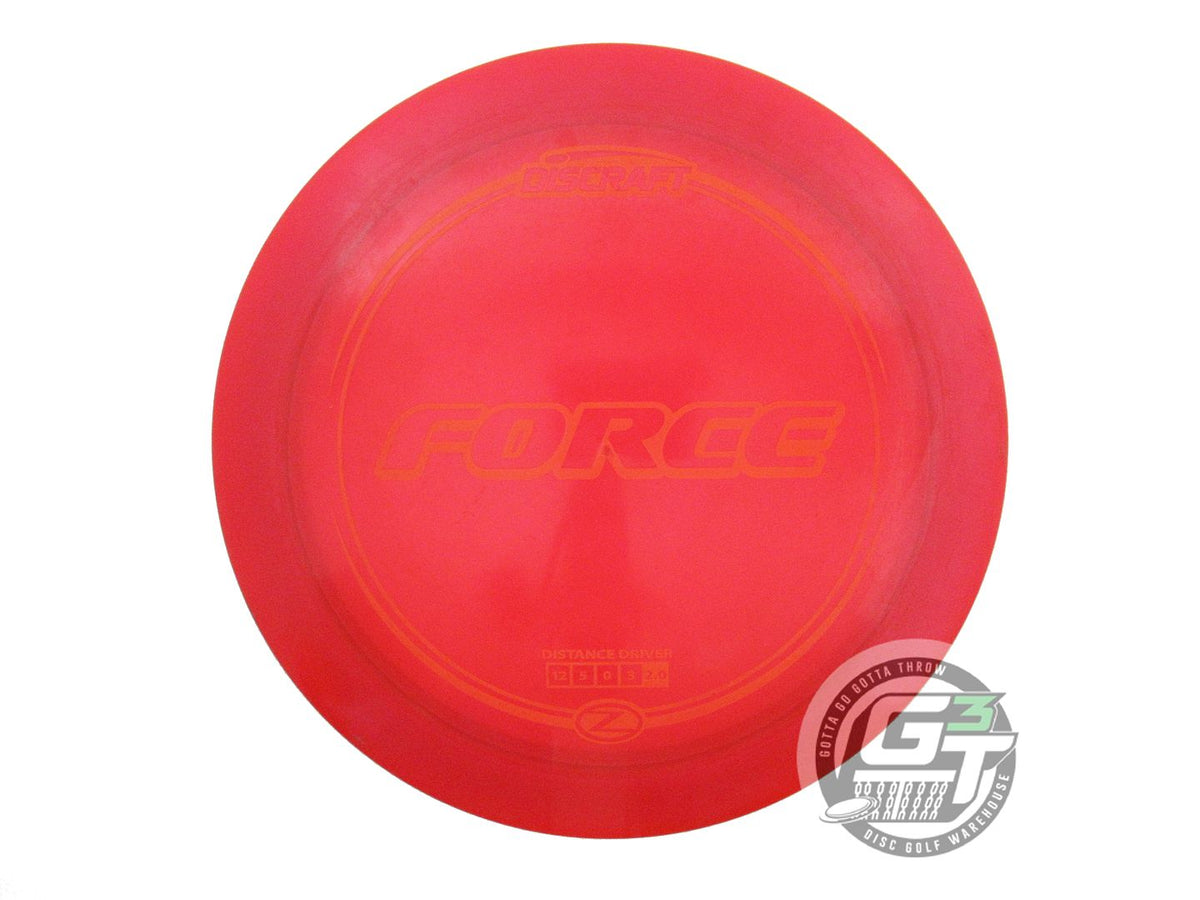USED Discraft Z Force 175g Red Orange Stamp Distance Driver Golf Disc