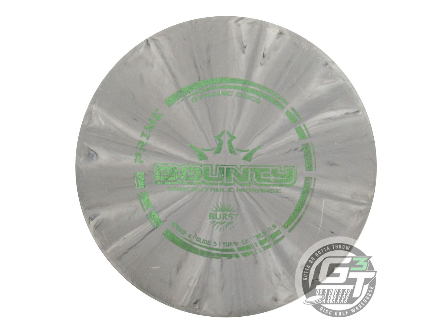 USED Dynamic Discs Prime Burst Bounty 169g Gray Lime Foil Midrange Golf Disc
