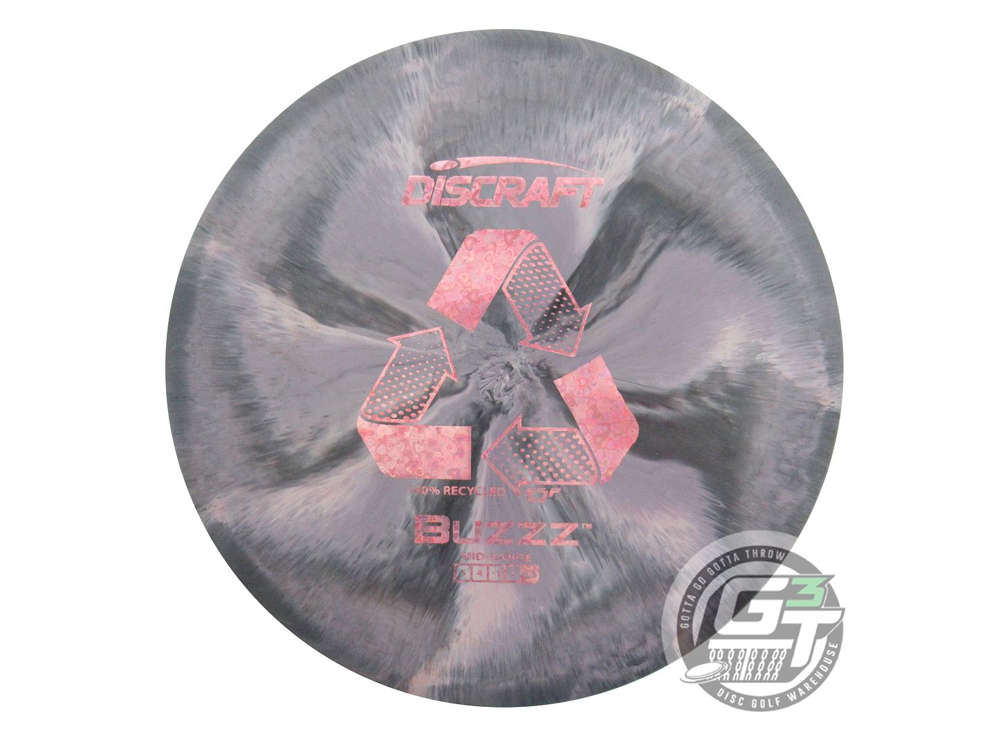 USED Discraft Recycled ESP Buzzz 172g Gray-Pink Midrange Golf Disc