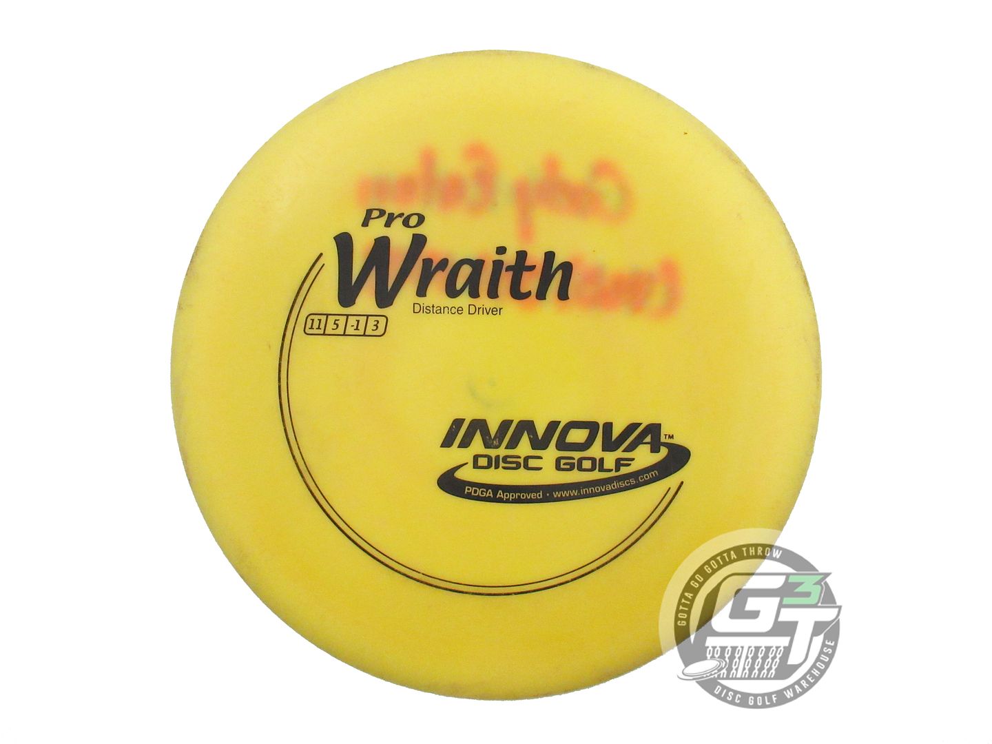 USED Innova Pro Wraith 148g Yellow Black Stamp Distance Driver Golf Disc