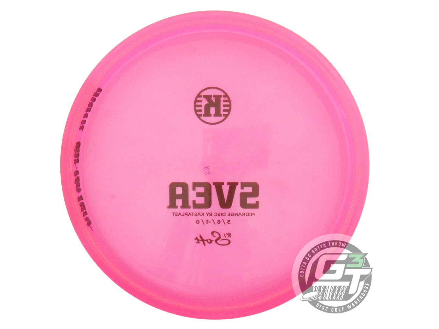 USED Kastaplast K1 Soft Svea 178g Pink Black Stamp Midrange Golf Disc
