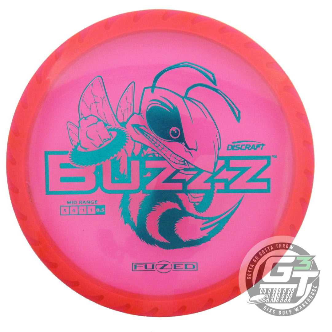 USED Discraft FuZed BuzzzSaw Buzzz 174g Pink Teal Foil Midrange Golf Disc
