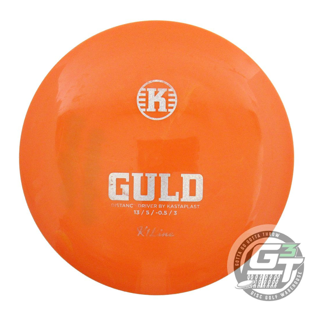 USED Kastaplast K1 Guld 172g Orange Silver Glitter Foil Distance Driver Disc