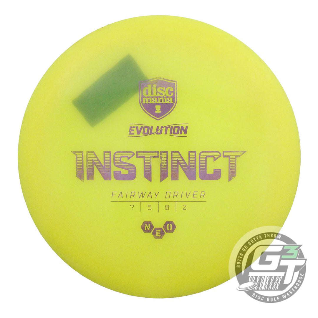 USED DiscMania Neo Instinct 173g Yellow Lilac Foil Fairway Driver Golf Disc