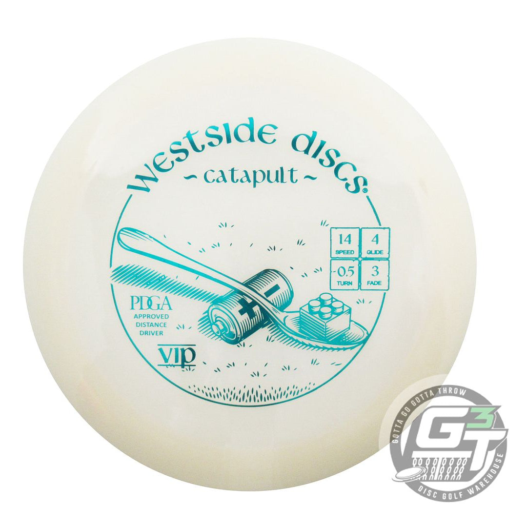 USED Westside Discs VIP Catapult 164g White Teal Foil Distance Driver Golf Disc
