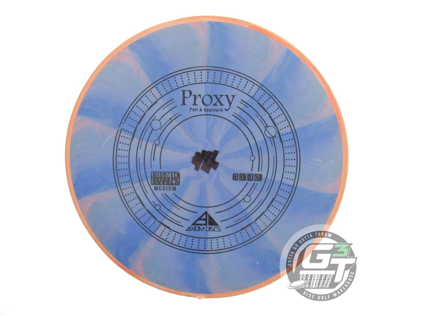 USED Axiom Discs Cosmic Electron Proxy 168g Blue-Gray Orange Rim Putter Disc