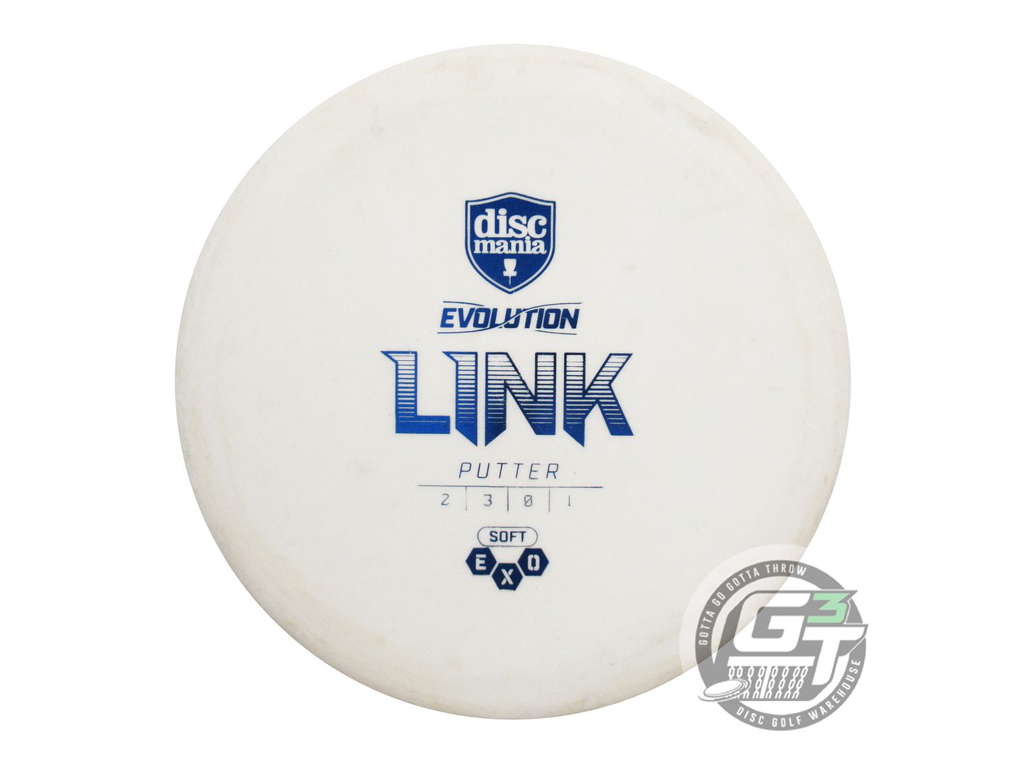 USED DiscMania EXO Soft Link 173g White Blue Foil Putter Golf Disc