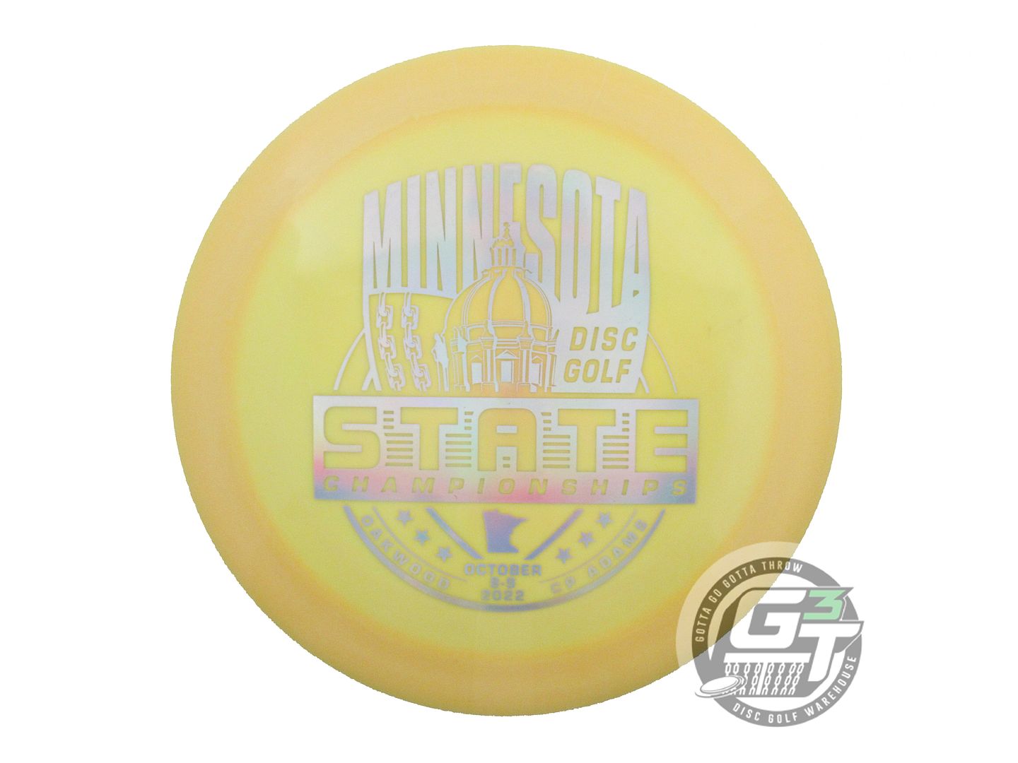 USED Discraft ESP Nuke 176g Yellow Silver Holo Foil Distance Driver Golf Disc