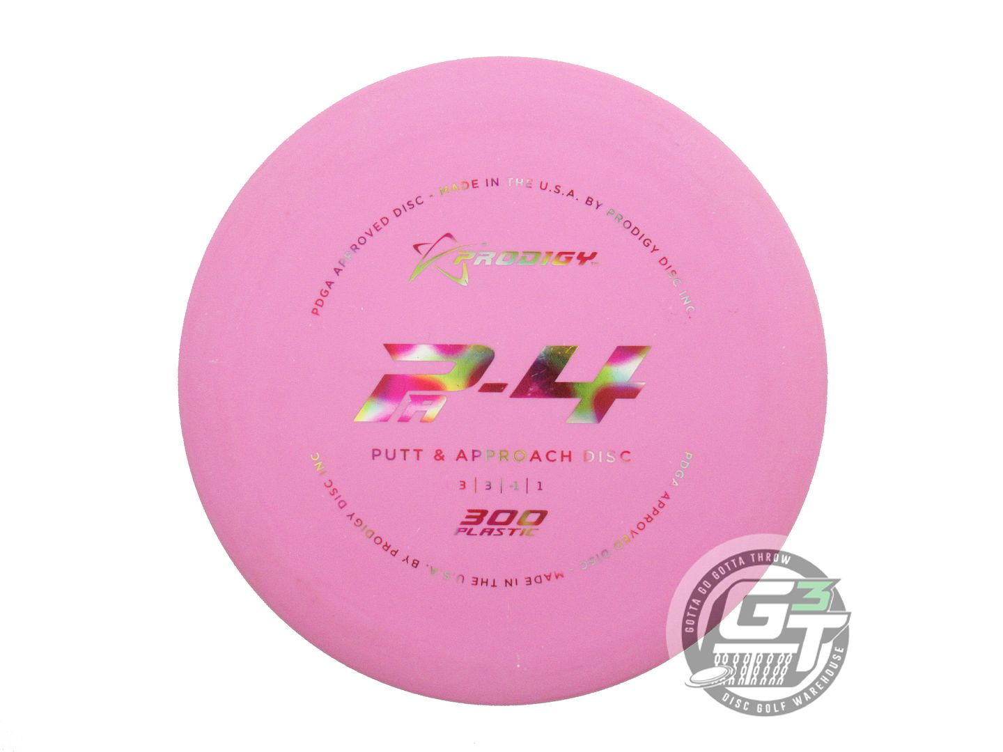 USED Prodigy Discs 300 PA4 174g Pink Jellybean Foil A Putter Golf Disc