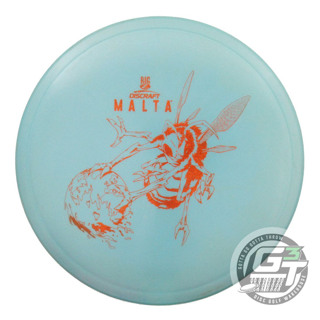USED Discraft Big Z Malta 173g Aqua Orange Star Foil Midrange Golf Disc