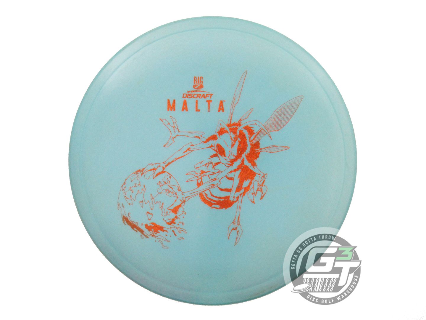 USED Discraft Big Z Malta 173g Aqua Orange Star Foil Midrange Golf Disc