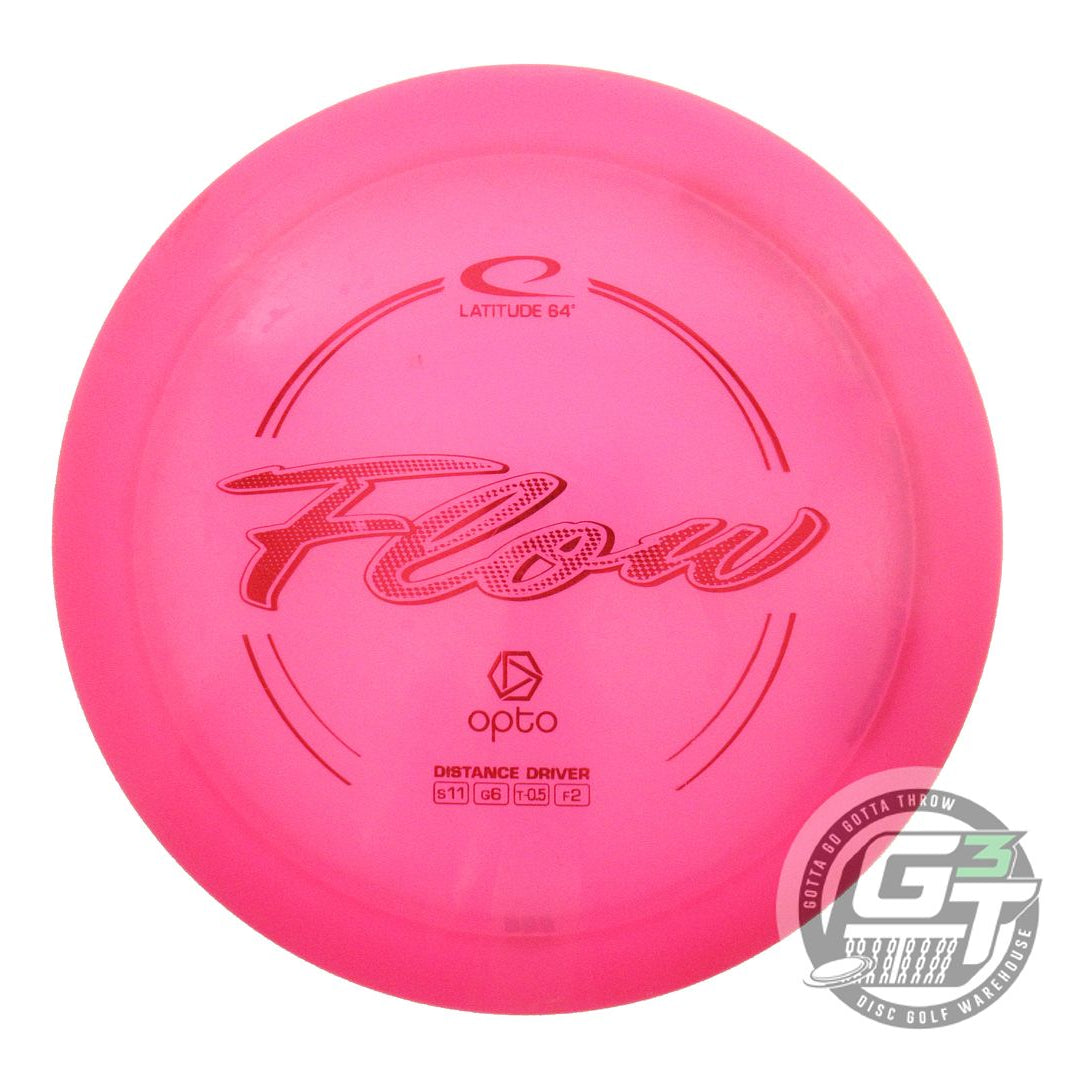 USED Latitude 64 Opto Flow 173g Pink Red Foil Distance Driver Golf Disc