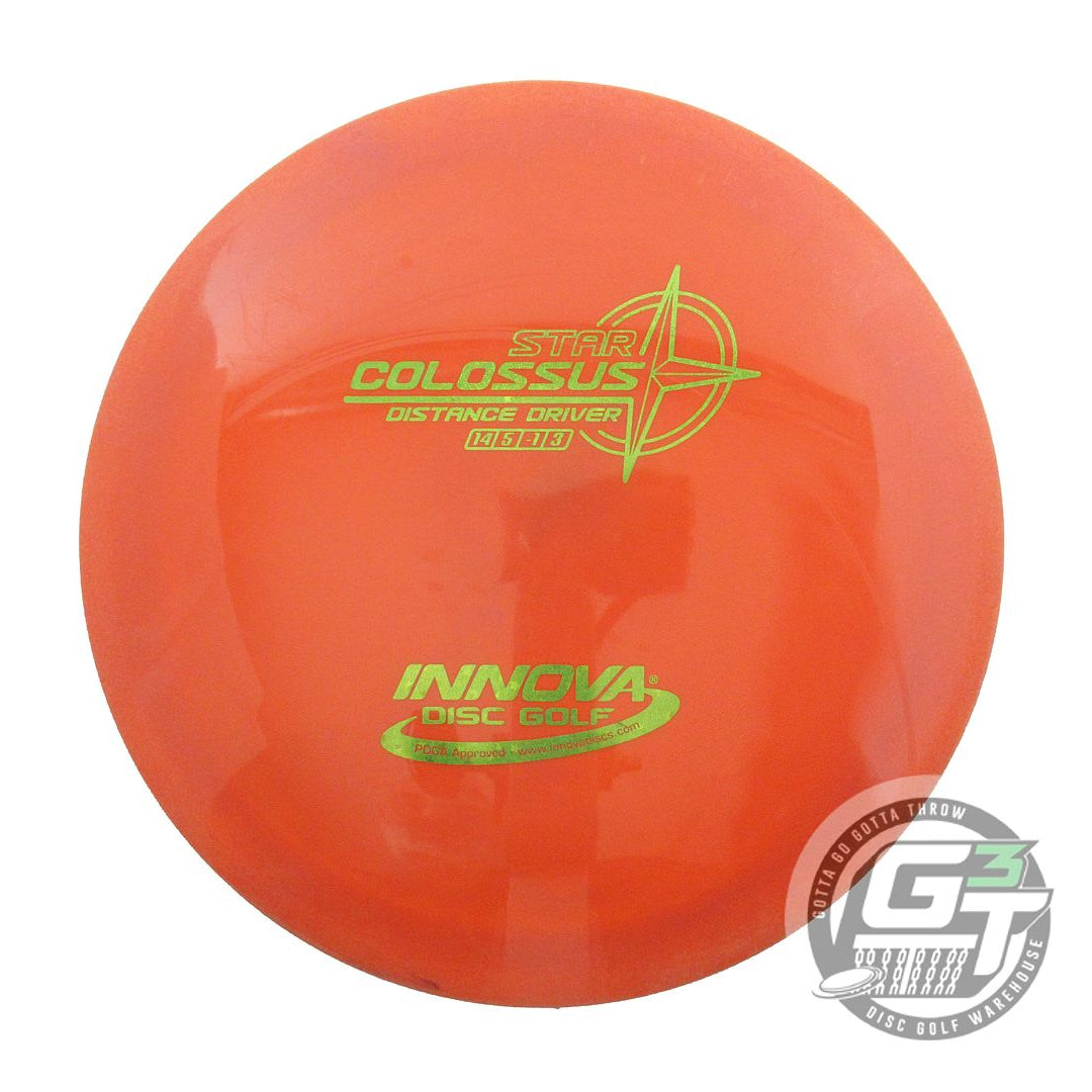 USED Innova Star Colossus 170g Orange Lime Star Foil Distance Driver Golf Disc