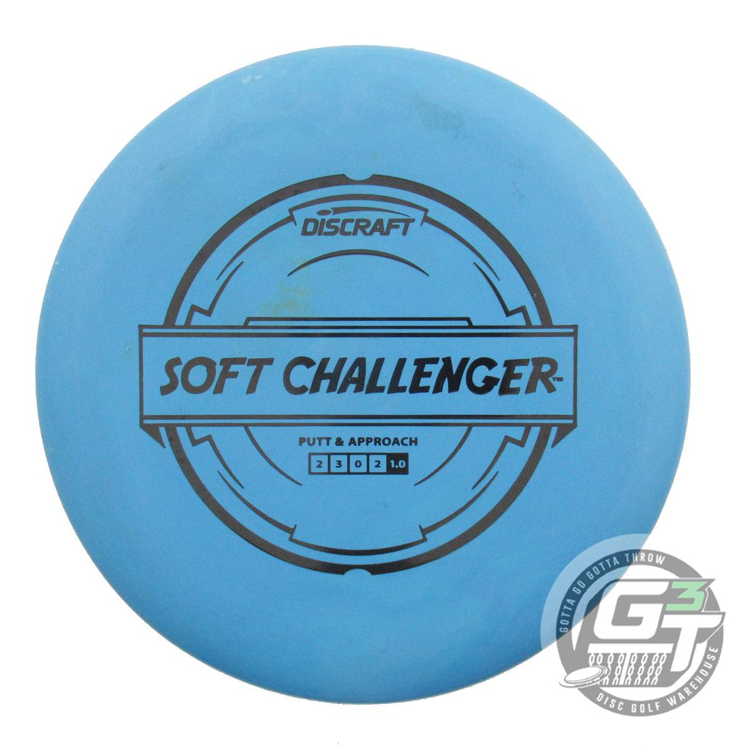USED Discraft Putter Line Soft Challenger 172g Blue Black Stamp Putter Disc
