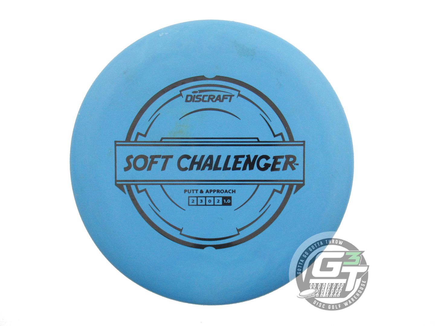 USED Discraft Putter Line Soft Challenger 172g Blue Black Stamp Putter Disc
