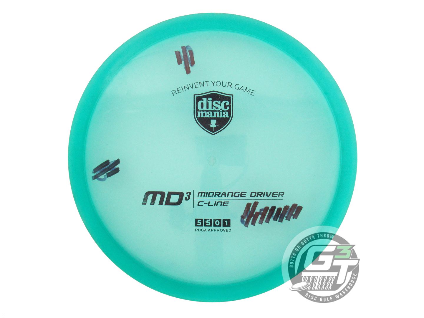 USED DiscMania C-Line MD3 178g Seafoam Black Stamp Midrange Golf Disc