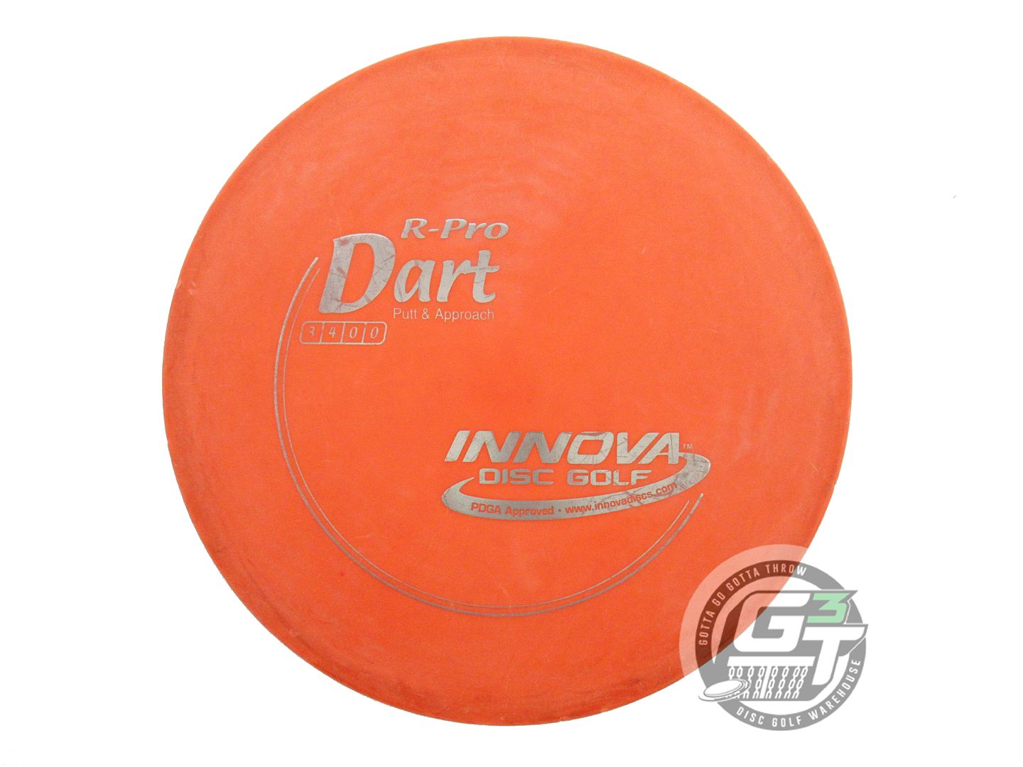 USED Innova R-Pro Dart 163g Orange Silver Foil Putter Golf Disc