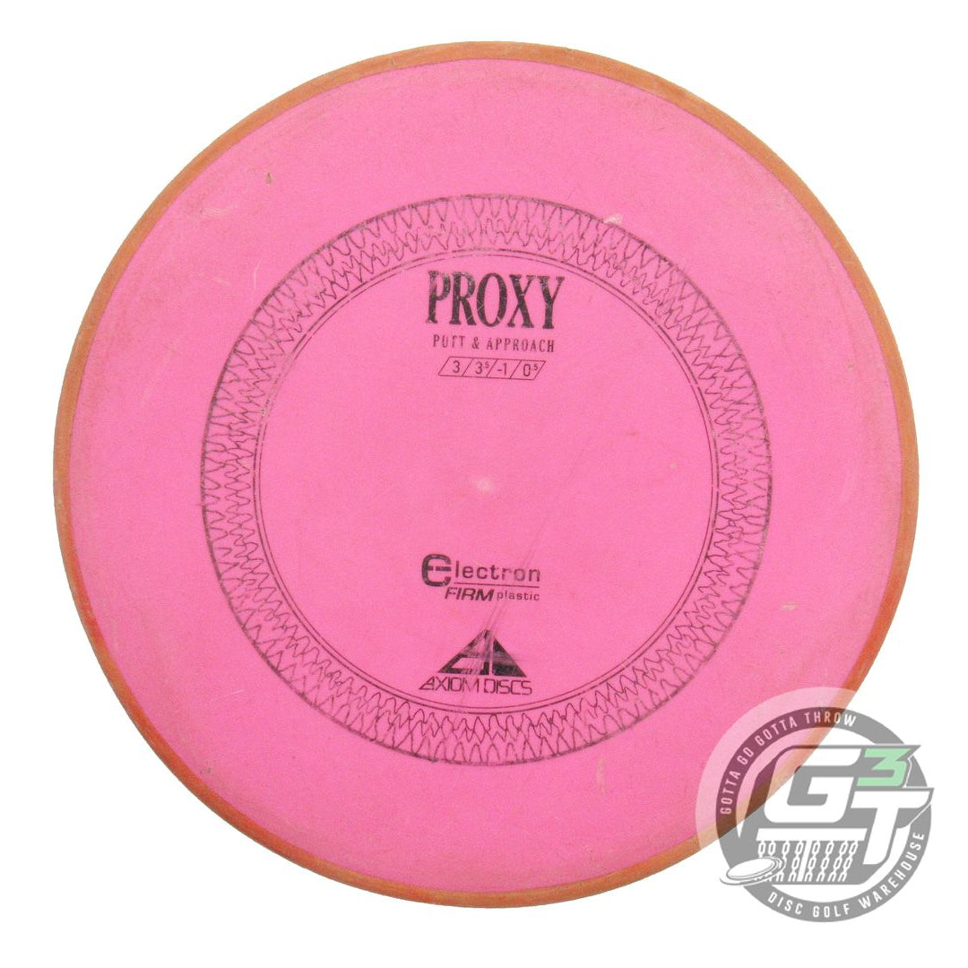 USED Axiom Discs Electron Firm Proxy 174g Pink Orange Rim Putter Golf Disc