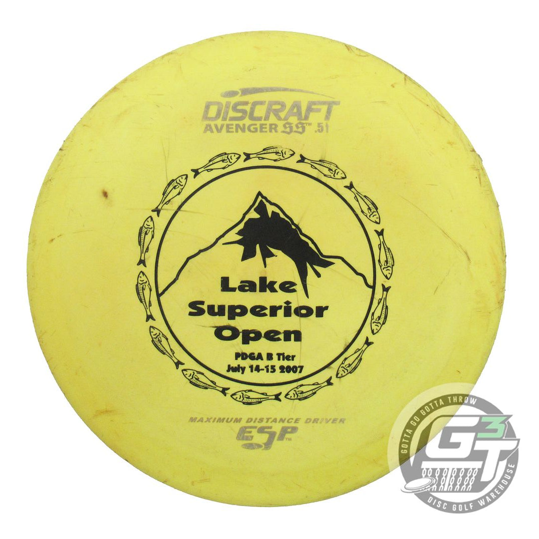 USED Discraft ESP Avenger SS 173g Yellow Gray Stamp PFN Distance Driver Disc