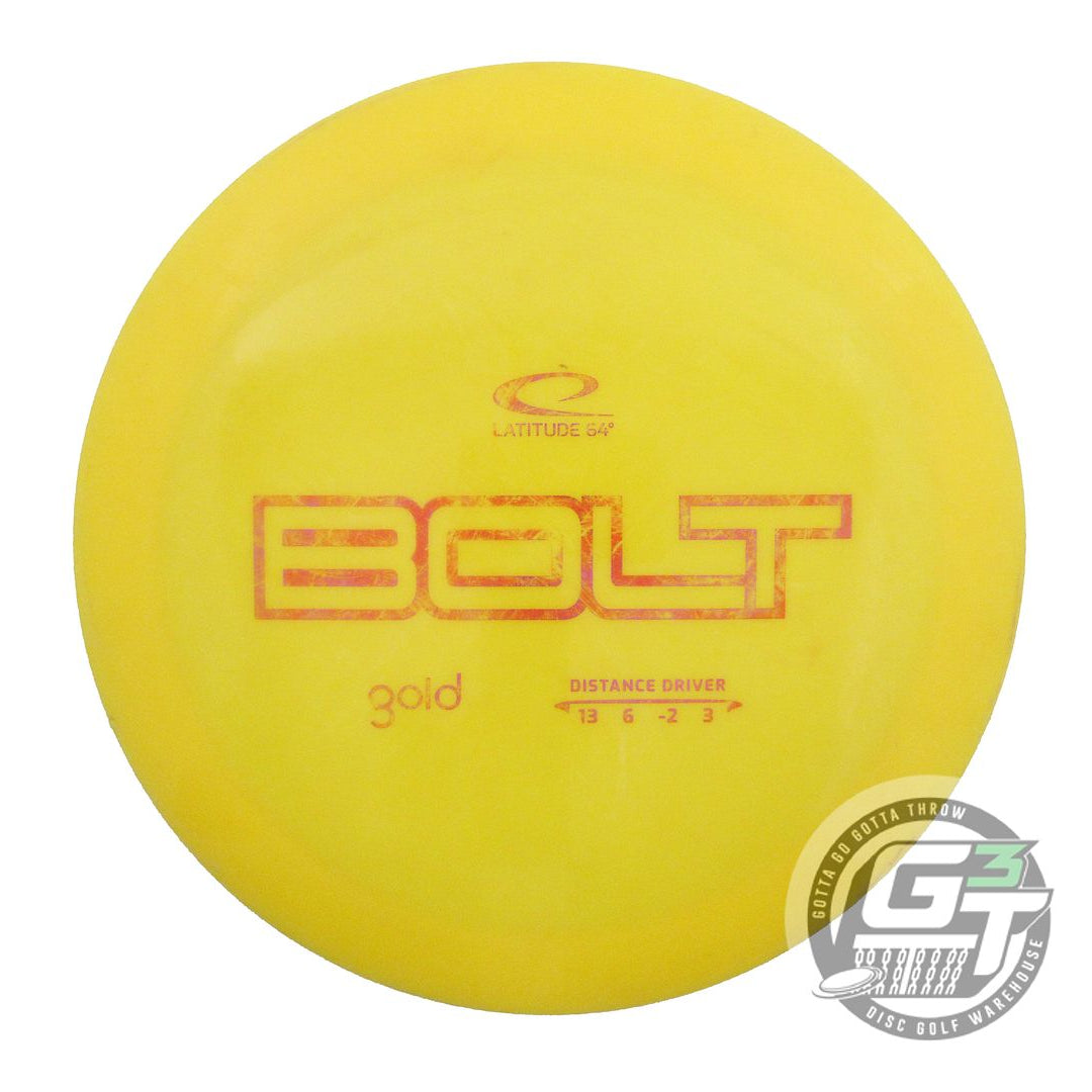 USED Latitude 64 Gold Burst Bolt 174g Yellow Pink Foil Distance Driver Golf Disc