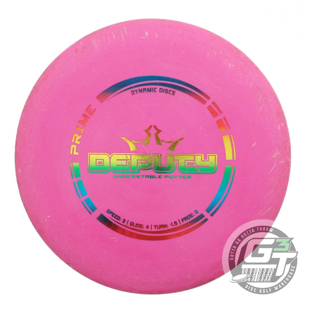 USED Dynamic Discs Prime Deputy 173g Pink Rainbow Foil A Putter Golf Disc