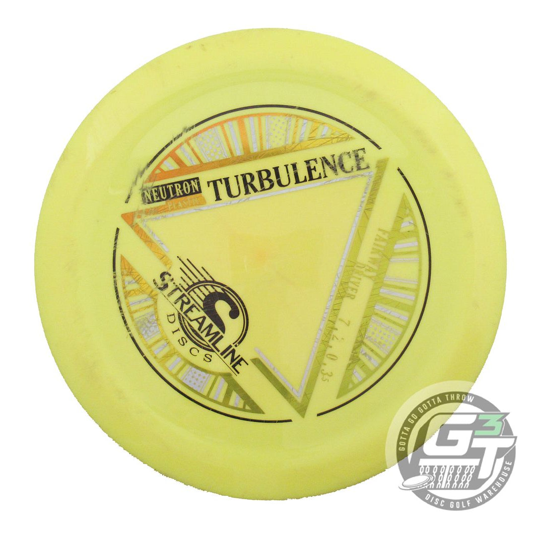USED Streamline Discs Neutron Turbulence 172g Yellow Fairway Driver Golf Disc