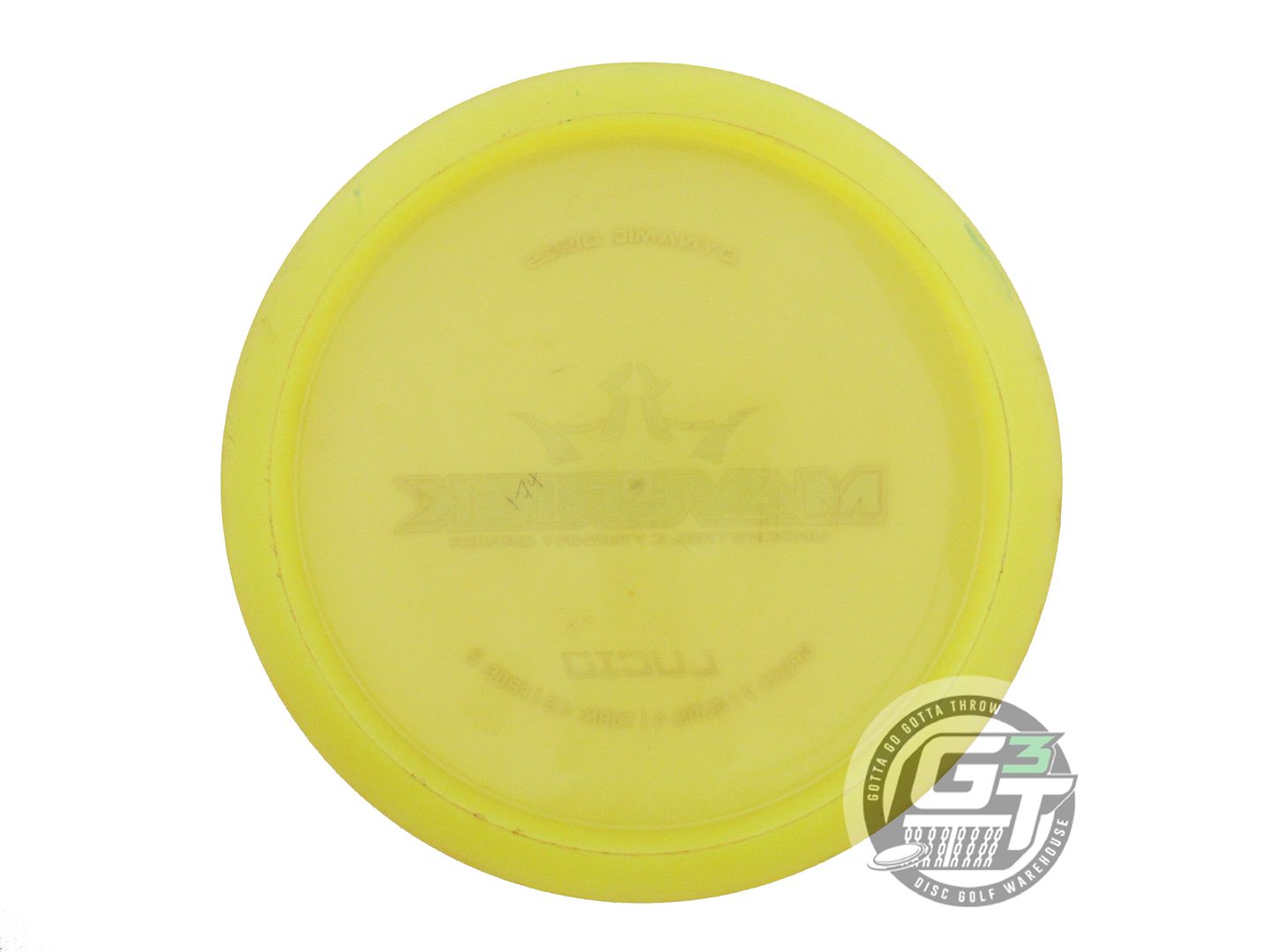USED Dynamic Discs Lucid Maverick 174g Yellow Copper Foil Distance Driver Disc