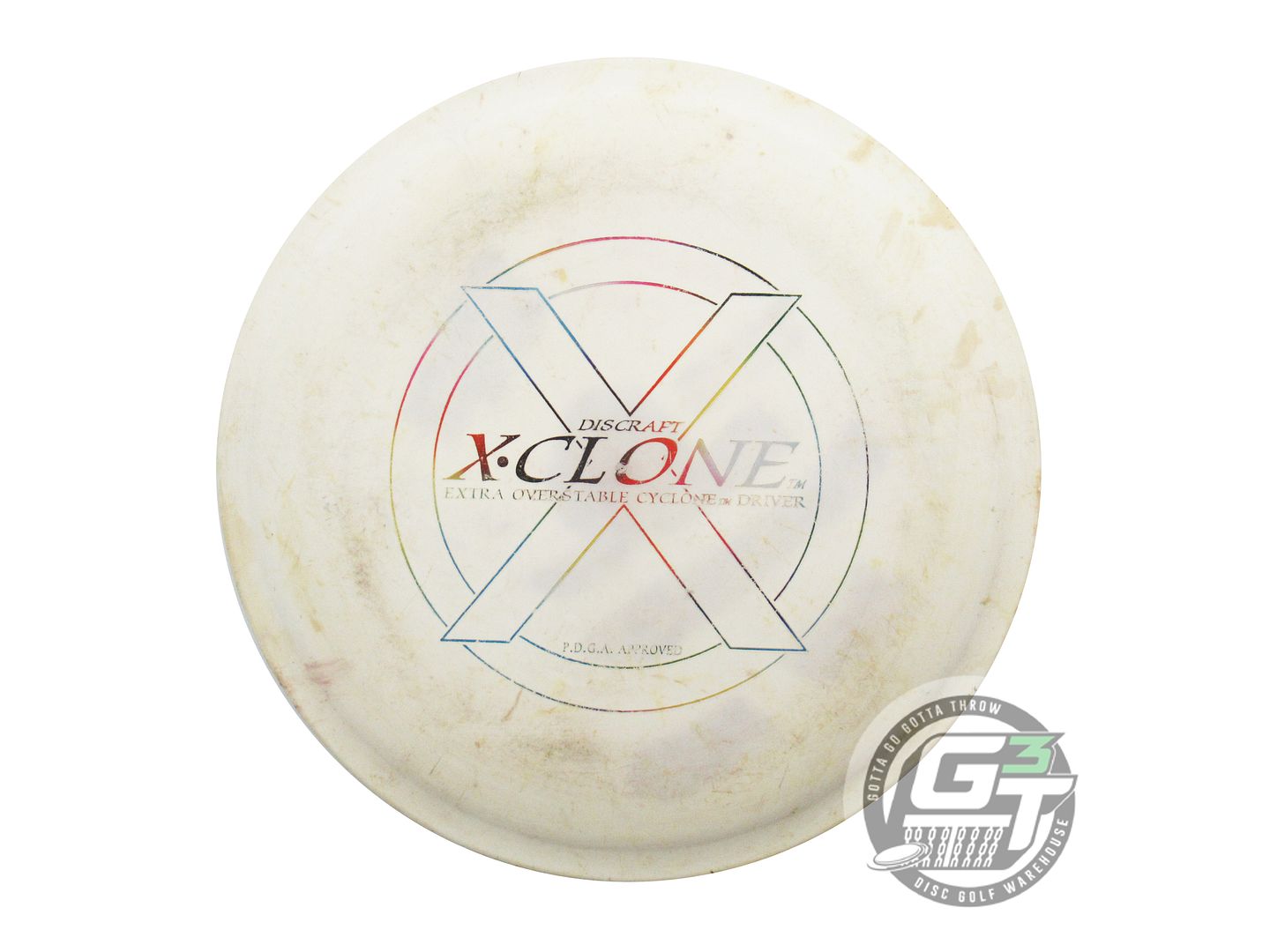 USED Discraft Elite X X-Clone 168g White Rainbow Foil OOP Fairway Driver Disc