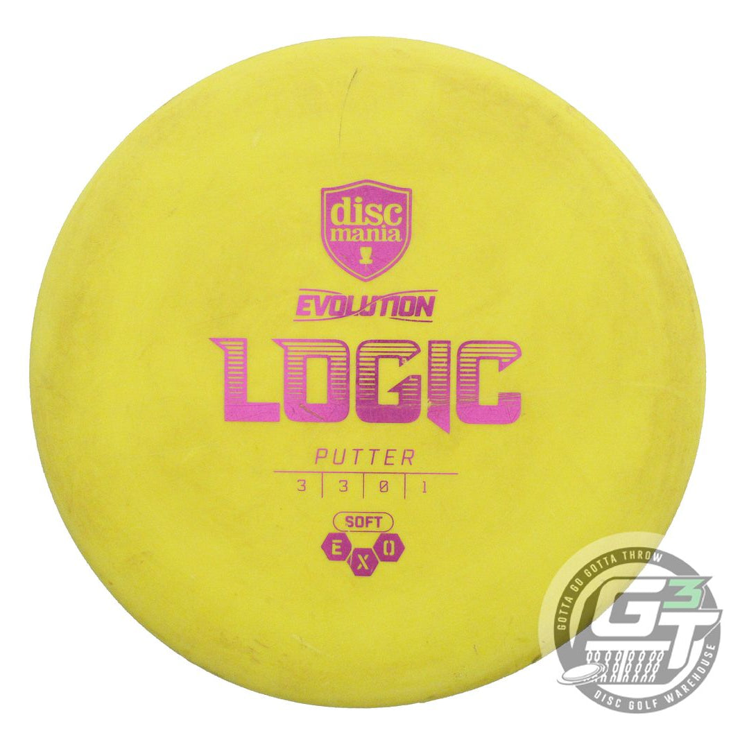 USED DiscMania EXO Soft Logic 175g Yellow Magenta Foil Putter Golf Disc