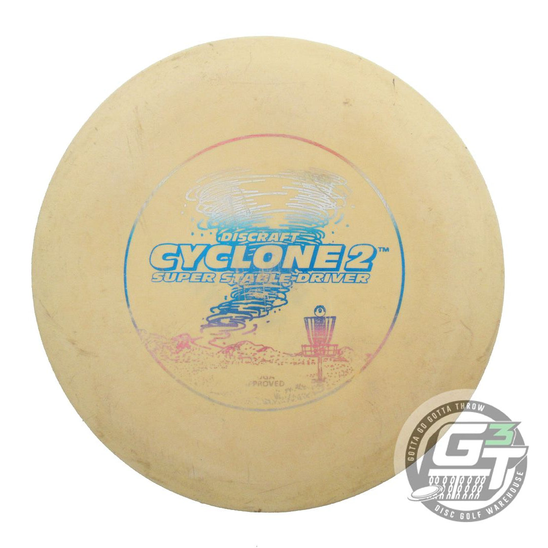 USED Discraft Elite X Cyclone 2 172g Cream Sunset Foil OOP Fairway Driver Disc