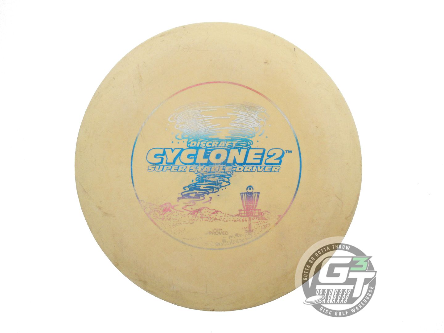 USED Discraft Elite X Cyclone 2 172g Cream Sunset Foil OOP Fairway Driver Disc