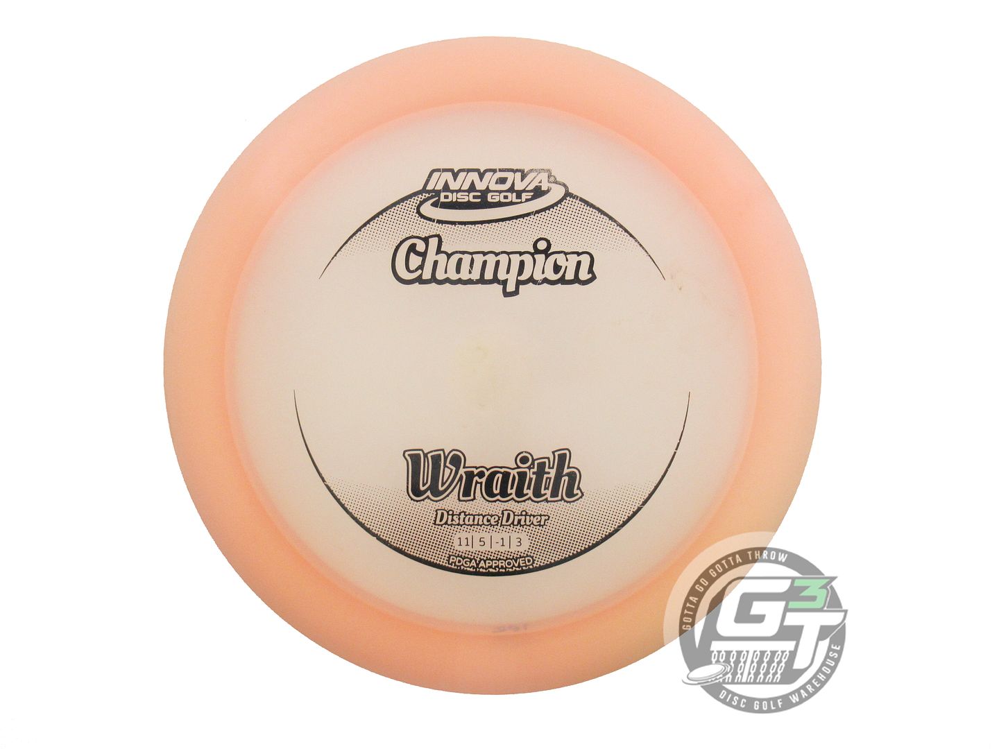 USED Innova Champion Wraith 165g Peach Black Stamp Distance Driver Golf Disc