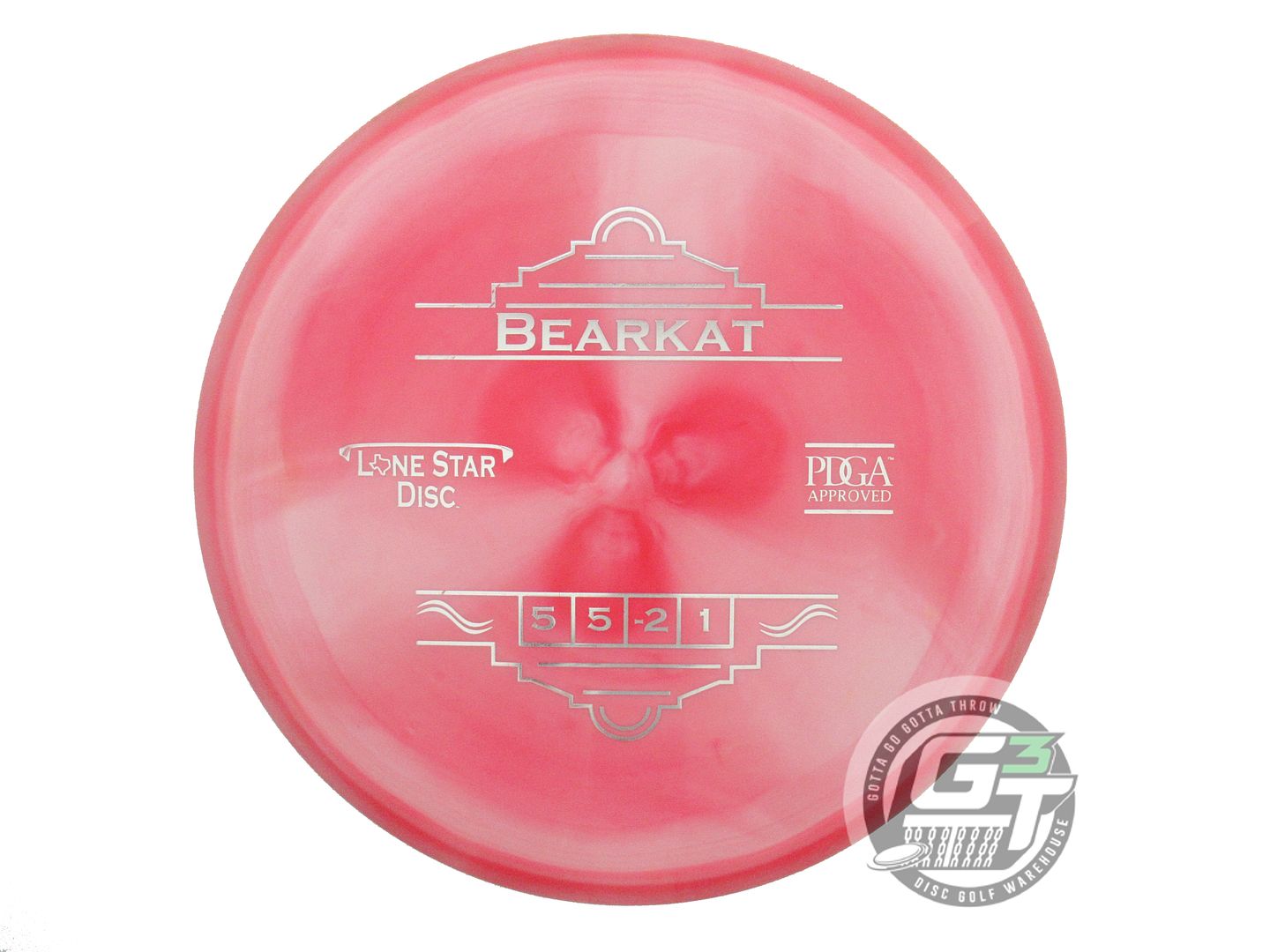USED Lone Star Bravo Bearkat 177g Red-Pink Silver Foil Midrange Golf Disc