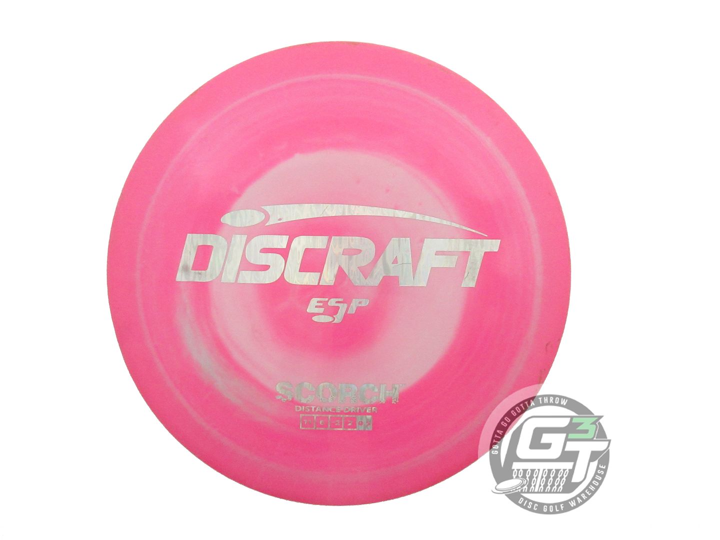 USED Discraft ESP Scorch 171g Pink-Seafoam Silver Foil Distance Driver Golf Disc