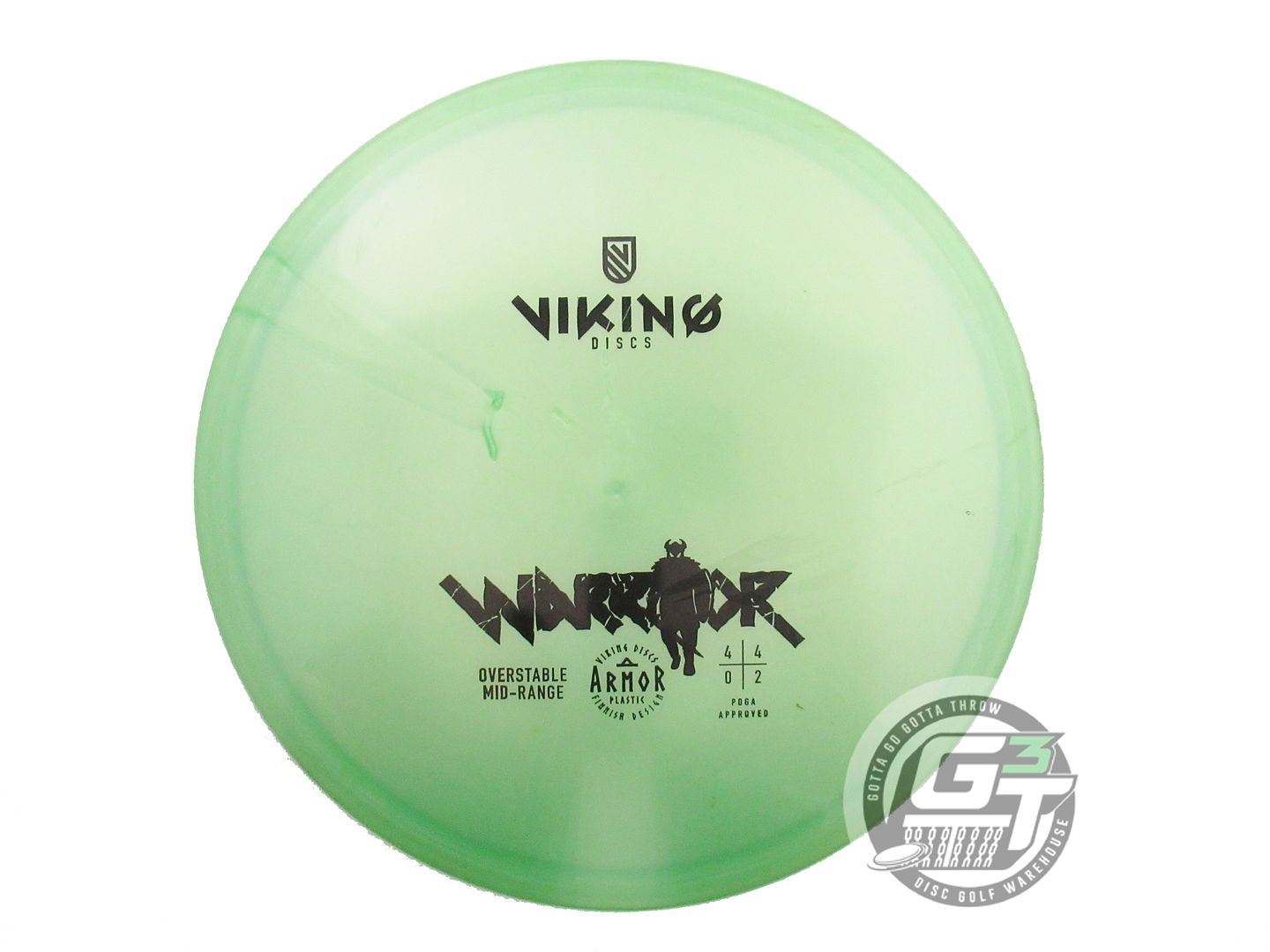 USED Viking Discs Armor Nordic Warrior 173g Lime Black Stamp Midrange Golf Disc