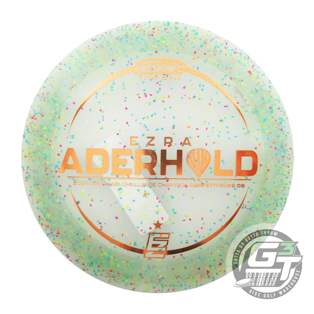 Discraft Limited Edition Victory Edition 2025 Discmania Challenge Champion Ezra Aderhold Confetti Elite Z Nuke OS Distance Driver Golf Disc (Individually Listed)