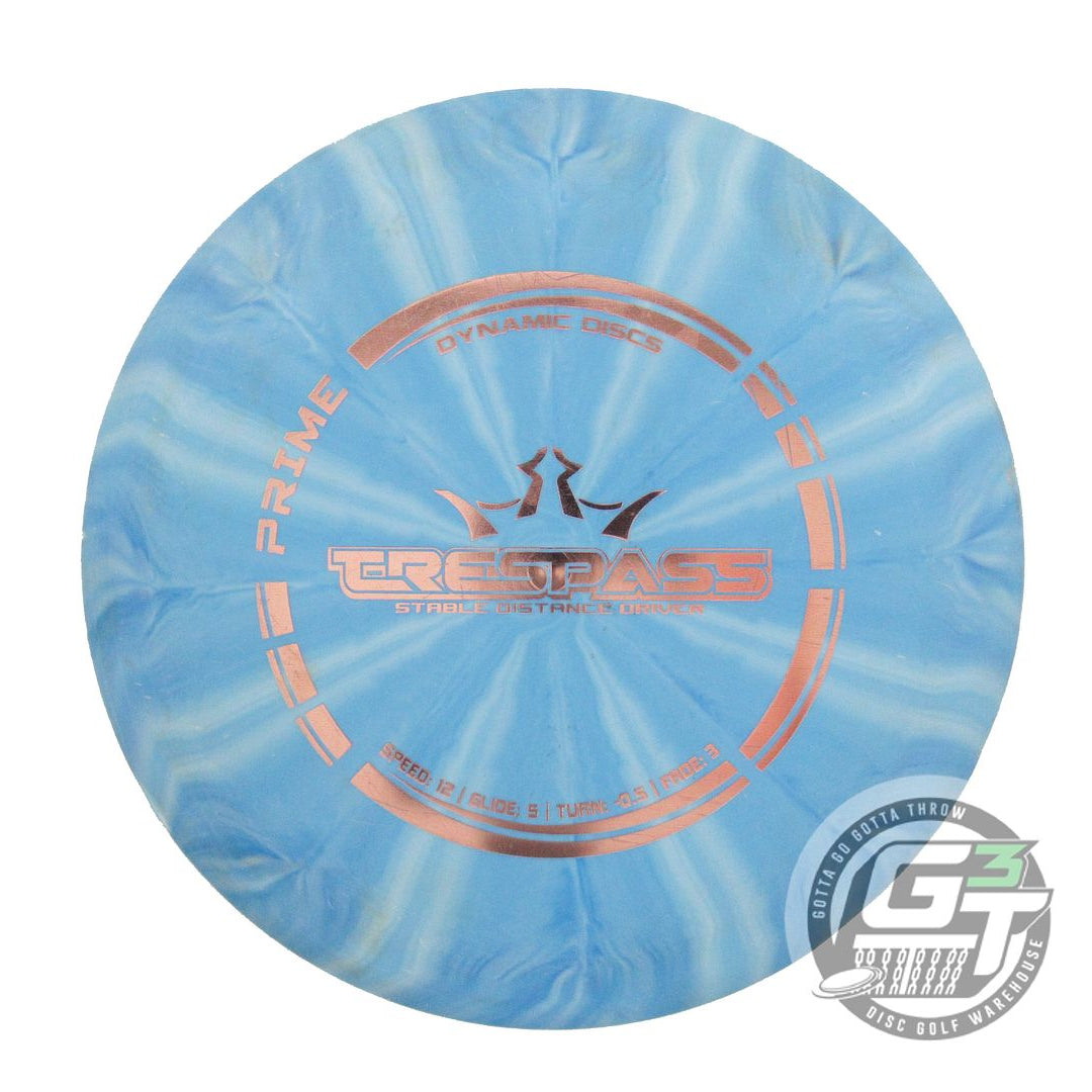 USED Dynamic Discs Prime Burst Trespass 174g Blue Silver Foil Driver Golf Disc