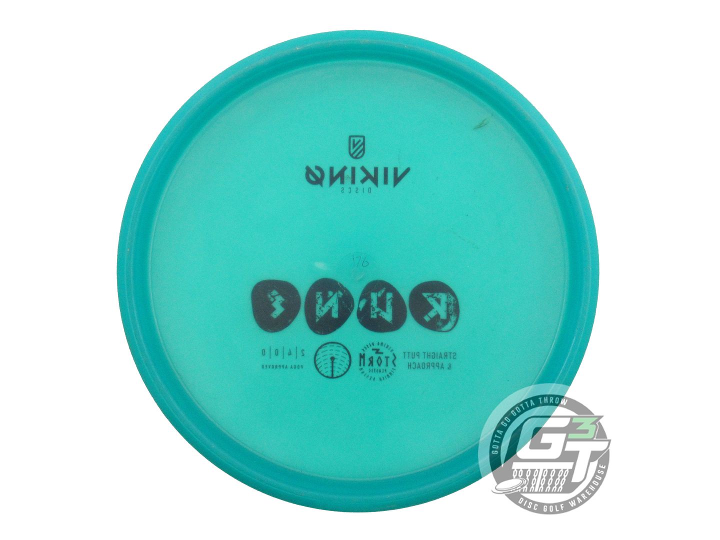 USED Viking Discs Storm Rune 176g Teal Black Stamp A Putter Golf Disc
