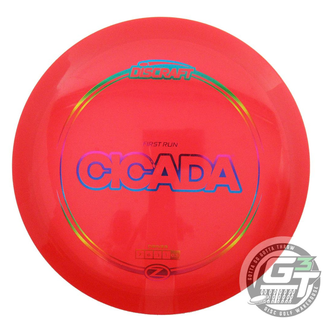 USED Discraft FIRST RUN Z Cicada 170g Red Rainbow Foil Fairway Driver Golf Disc