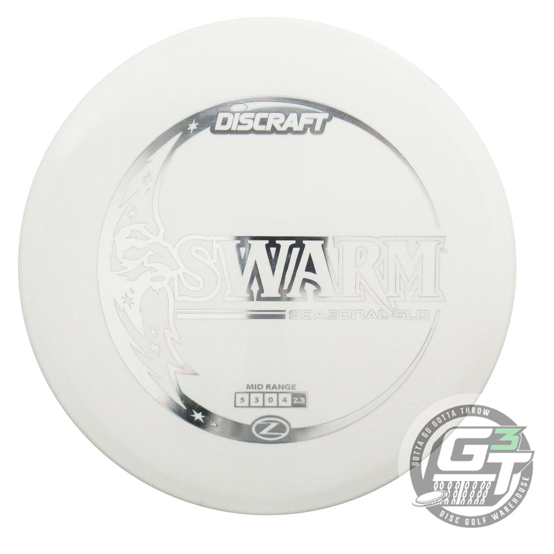 USED Discraft SEASONAL Glo Z Swarm 173g Silver Foil Midrange Golf Disc