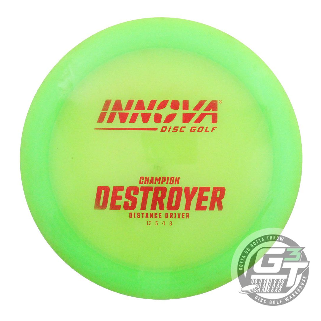 USED Innova Champion Destroyer 171g Lime Red Star Foil Distance Driver Golf Disc