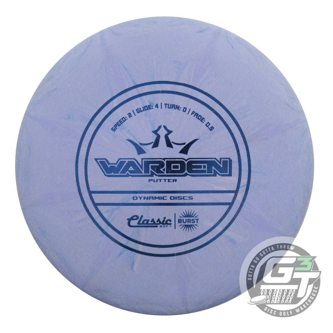 USED Dynamic Discs Classic Soft Burst Warden 173g Purple Blue Foil Putter Disc