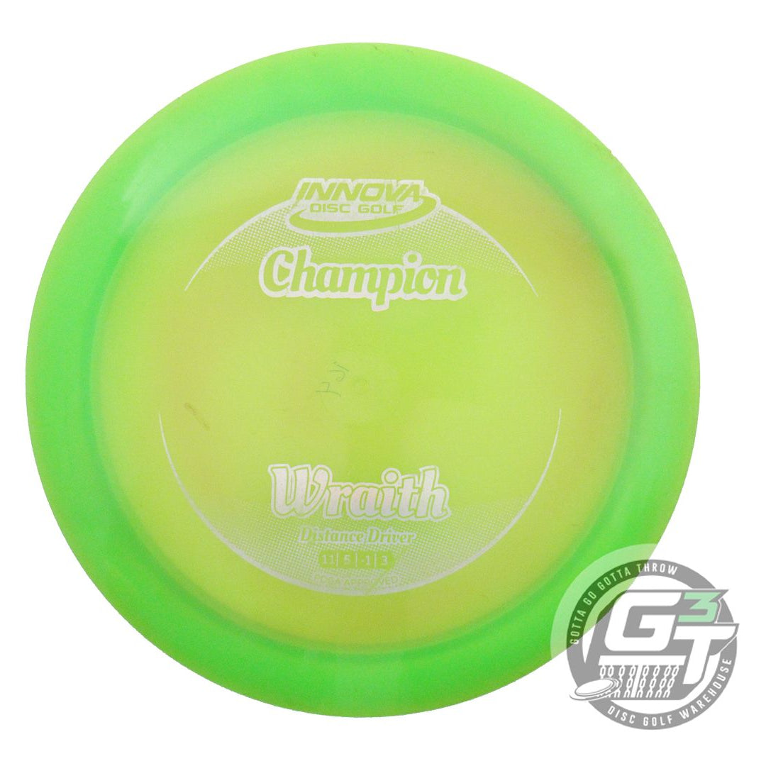 USED Innova Champion Wraith 164g Lime Silver Holo Foil Distance Driver Golf Disc