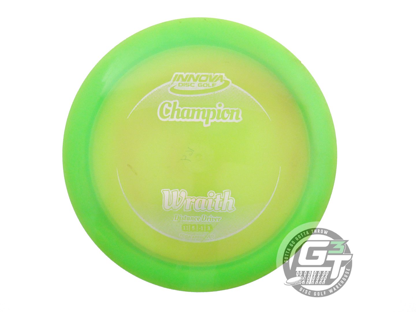 USED Innova Champion Wraith 164g Lime Silver Holo Foil Distance Driver Golf Disc
