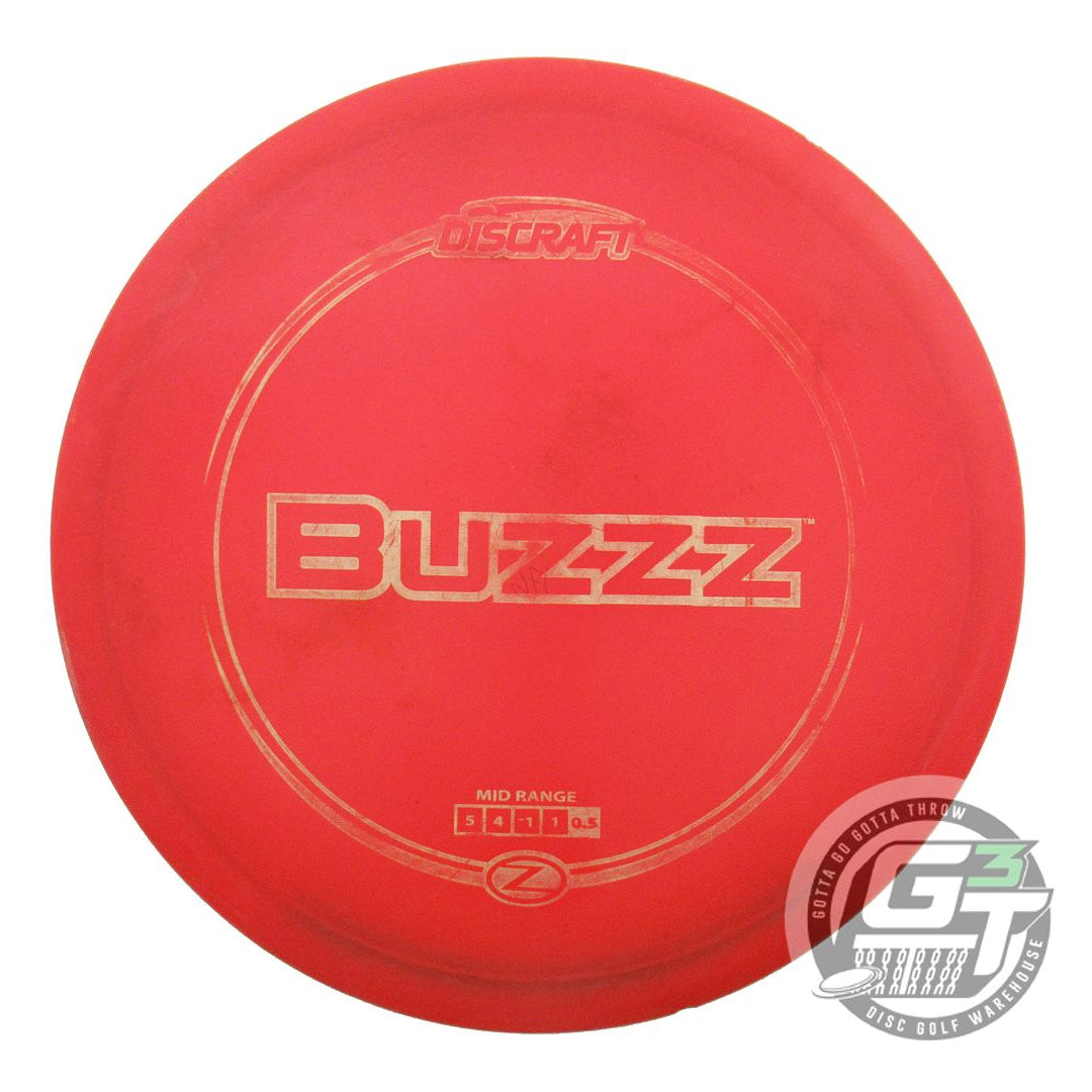 USED Discraft Z Buzzz 176g Red Silver Stamp Midrange Golf Disc