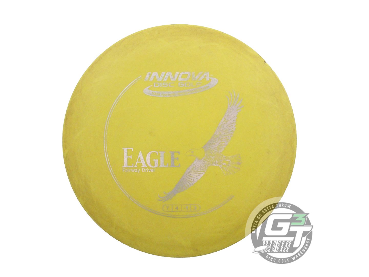 USED Innova DX Eagle 169g Yellow Silver Foil Fairway Driver Golf Disc