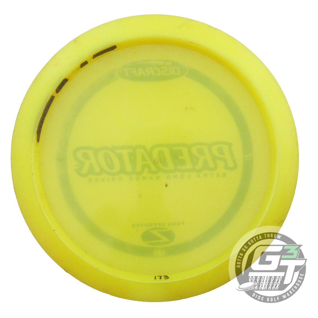 USED Discraft Z Predator 173g Yellow Silver Stamp Fairway Driver Golf Disc
